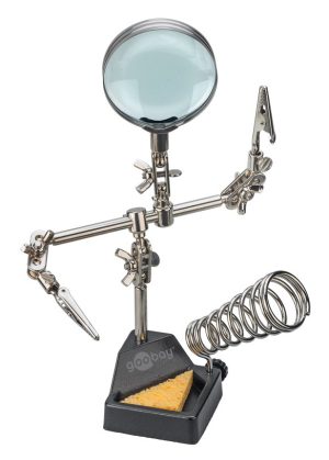 GOOBAY βάση στήριξης πλακέτας 76560 με μεγεθυντικό φακό & θέση για κολλητήρι