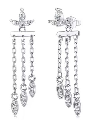 BAMOER σκουλαρίκια καρφωτά BSE1240 με κυβική ζιρκόνια