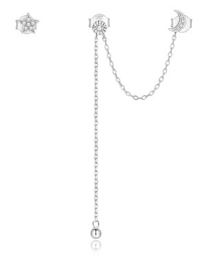 BAMOER σκουλαρίκια καρφωτά BSE431 με κυβική ζιρκόνια