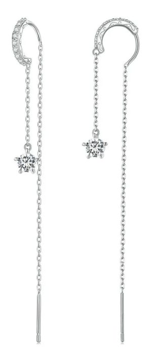 BAMOER σκουλαρίκια κρεμαστά BSE830 με κυβική ζιρκόνια