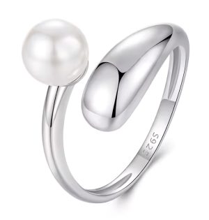 BAMOER δαχτυλίδι BSR662-E με πέρλα