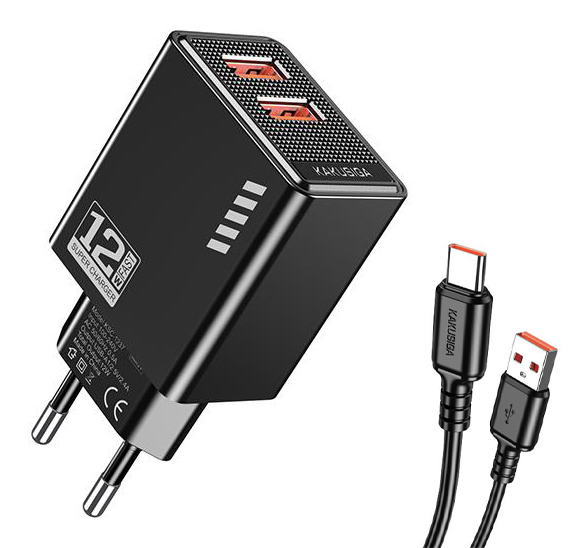 KAKUSIGA φορτιστής τοίχου KSC-1238 με καλώδιο USB-C