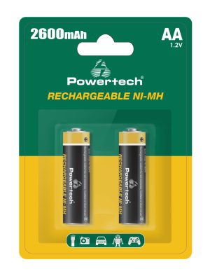POWERTECH επαναφορτιζόμενες μπαταρίες NI-MH PT-1404