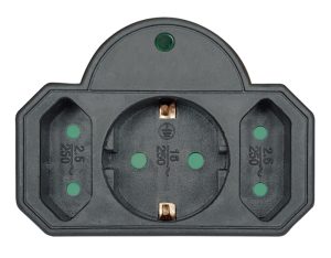 POWERTECH αντάπτορας ρεύματος PT-817 με προστασία υπέρτασης