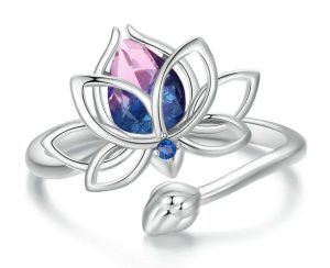 BAMOER δαχτυλίδι SCR984-E με συνθετική τουρμαλίνη