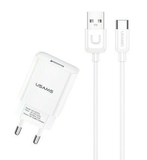 USAMS φορτιστής τοίχου T21OCTC01 με καλώδιο USB-C