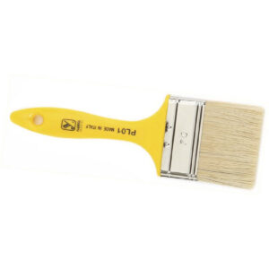 Πινέλα ιταλίας PL01 μονά επαγγελματικά λευκή τρίχα Νο70 - 3"