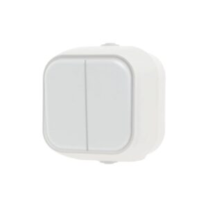 GEYER Διακόπτης a/r διπλός IP54 H2-B220M-W λευκός