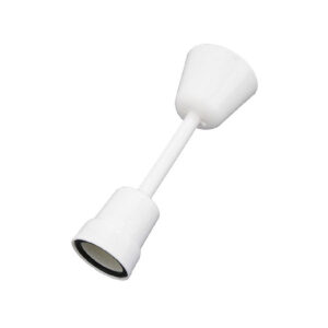 Ντουί οροφής E27 βιδωτό πλαστικό λευκό (0726)