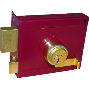 Κλειδαριά Abba κουτιαστή ασφαλείας δεξιά σε κόκκινο χρώμα 36050R