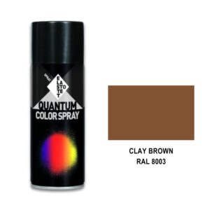 Σπρέι καφέ ανοιχτό γυαλιστερό "clay brown" Quantum RAL 8003 - 400ml