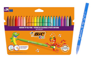 BIC σετ χρωματιστών μαρκαδόρων Kid Couleur, ultra washable, 24τμχ