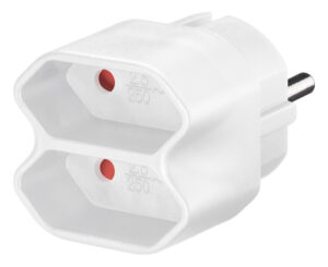 GOOBAY αντάπτορας ρεύματος 51000, 2x Euro, 230V 2.5A, λευκός