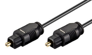 GOOBAY καλώδιο ήχου Toslink 51219, gold plated, 2.2mm, 5m, μαύρο