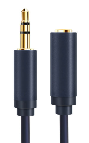 CABLETIME καλώδιο προέκτασης ήχου 3.5mm CT-AV302-H11G, gold plated, 15m, μπλε