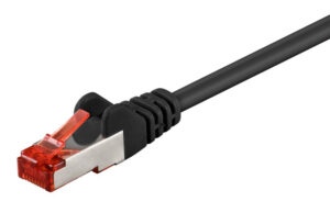 GOOBAY καλώδιο δικτύου 68687, CAT 6 S/FTP, 250MHz, copper, 0.5m, μαύρο