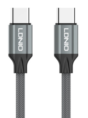 LDNIO καλώδιο USB-C iP-441c, 65W, 480Mbps, 1m, γκρι