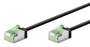 GOOBAY καλώδιο δικτύου 74355, CAT 8.1 U/FTP, ultra slim, copper, 40Gbps, 3m, μαύρο