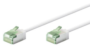 GOOBAY καλώδιο δικτύου 74358, CAT 8.1 U/FTP, ultra slim, copper, 40Gbps, 0.25m, λευκό