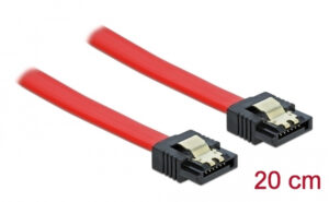 DELOCK καλώδιο SATA 82675, 6 Gb/s, 20cm, κόκκινο