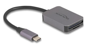 DELOCK card reader 91009 για SD & micro SD, USB-C, 5 Gbps, γκρι