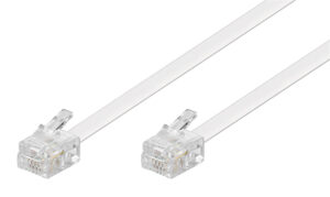 GOOBAY καλώδιο τηλεφώνου 93063, RJ11 6P4C, CCA, 10m, λευκό