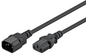 GOOBAY καλώδιο προέκτασης τροφοδοσίας 95124, 0.75mm², 0.5m, μαύρο