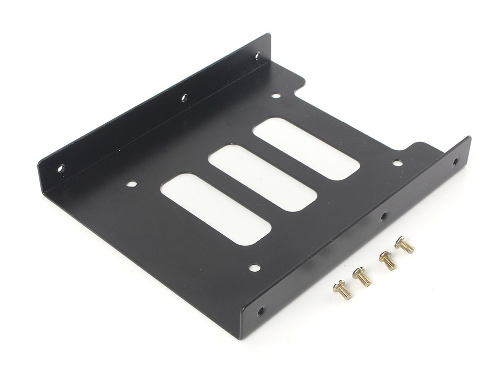 POWERTECH tray 3.5" για 2.5" HDD/SSD BRAT-003, μεταλλικό, μαύρο, 2τμχ