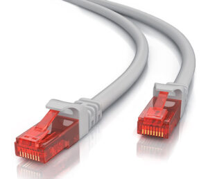 POWERTECH καλώδιο δικτύου CAB-N265 Cat 6 U/UTP, copper 24AWG, 25cm, γκρι