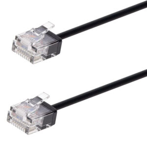 POWERTECH καλώδιο δικτύου CAB-N431, Cat 6A U/UTP, ultra slim, copper, 500MHz, 1m, μαύρο