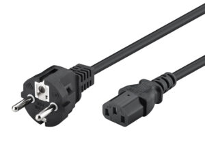 POWERTECH καλώδιο τροφοδοσίας Η/Υ & οθόνης P002, 3x0.75mm², copper, 1.5m, μαύρο