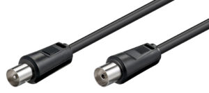 POWERTECH καλώδιο κεραίας RF αρσενικό - RF θηλυκό CAB-V006, μαύρο, 5m
