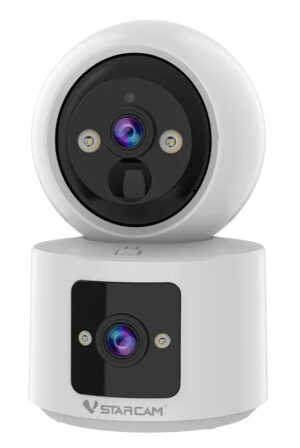 VSTARCAM smart κάμερα CB90DR, 2MP, dual lens, WiFi, PTZ, SD, 5200mAh backup battery