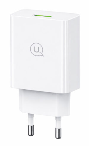 USAMS φορτιστής τοίχου T22, 1x USB, QC3.0 18W 3A, λευκός