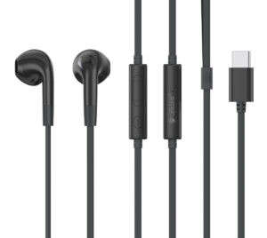 CELEBRAT earphones με μικρόφωνο G39, USB-C σύνδεση, 14mm, 1.2m, μαύρα
