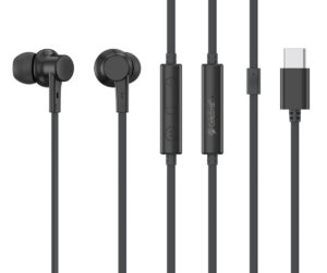 CELEBRAT earphones με μικρόφωνο G40, USB-C σύνδεση, 10mm, 1.2m, μαύρα