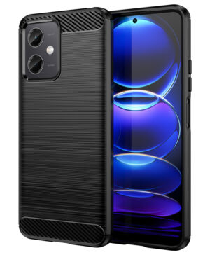POWERTECH θήκη Carbon MOB-1848 για Xiaomi Note 12 5G/Poco X5, μαύρη