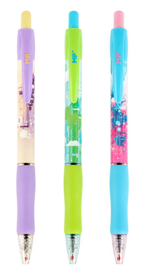 MP στυλό διαρκείας ballpoint PE140-14, 0.7mm μύτη, 14.5cm, μπλε, διάφορα σχέδια, 1τμχ