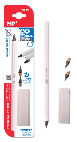 MP eternal μολύβι PE560 με γόμα & 2x ανταλλακτικές μύτες, λευκό