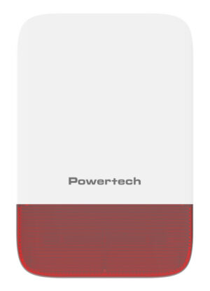 POWERTECH σειρήνα PT-1608, εξωτερικού χώρου, IP65, 433MHz, 120dB, 5000mAh, κόκκινη