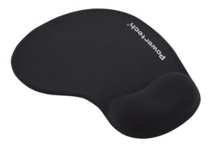 POWERTECH mouse pad PT-1611 με στήριγμα καρπού, 23x19x1.8cm, μαύρο