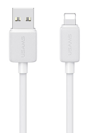 USAMS καλώδιο Lightning σε USB US-SJ694, 2.4A, 480Mbps, 2m, λευκό