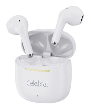 CELEBRAT earphones με θήκη φόρτισης W79, True Wireless, 13mm, 30/300mAh, λευκά