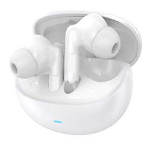 CELEBRAT earphones με θήκη φόρτισης W80, True Wireless, 13mm, 30/230mAh, λευκά