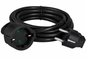 POWERTECH μπαλαντέζα ρεύματος PT-1562, 1x schuko, 16A, 5m, μαύρη